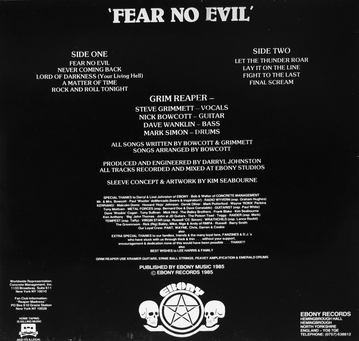 High Resolution Photo #11 GRIM REAPER Fear No Evil Ebony https://vinyl-records.nl 